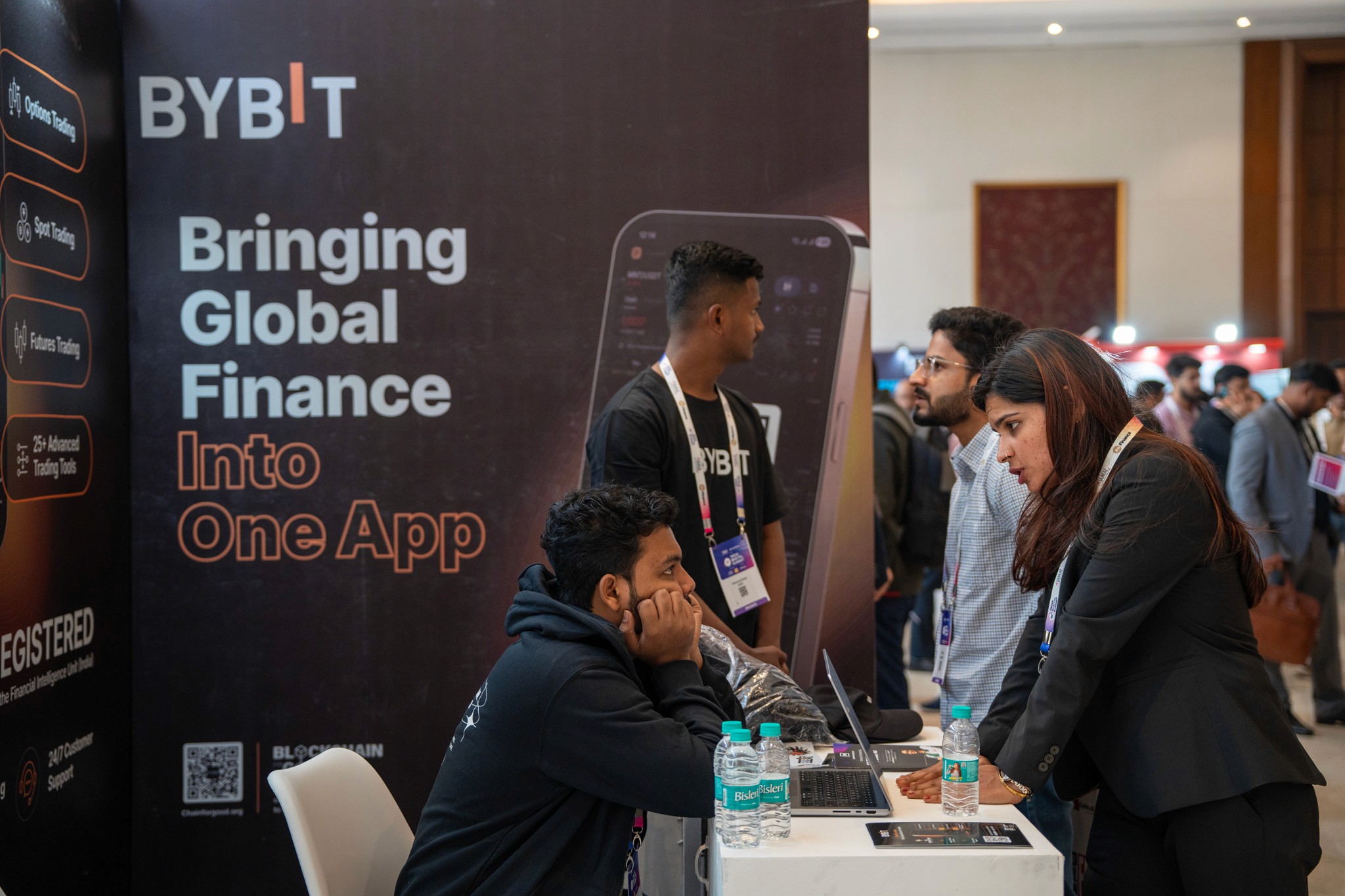 Web3 conference with blockchain professionals networking