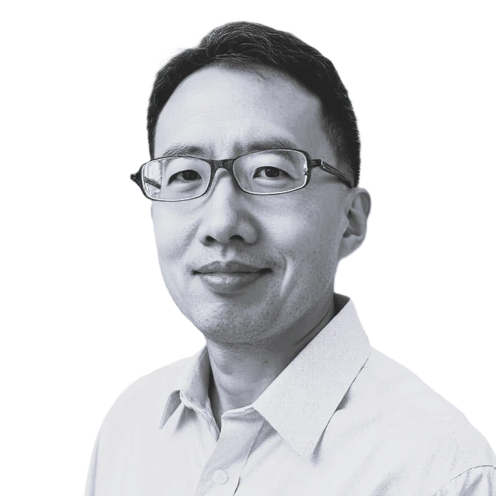 Black and white profile picture of Wai-Shin Chan who is a Partner at KanataQ