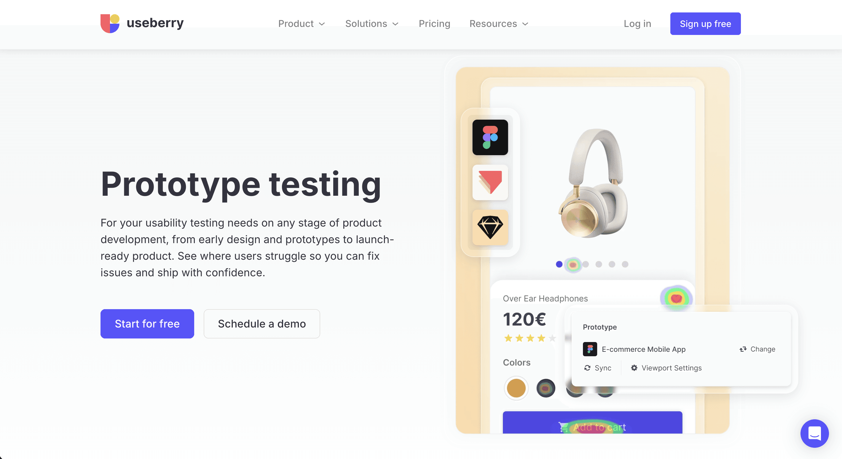 Useberry Prototype Testing Landing Page Dashboard