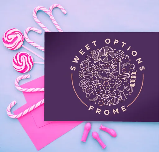 Logo design mockup for Sweet Options Frome