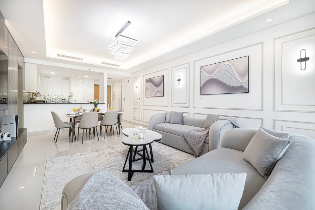 The same living area furnished and styled by PROPUP