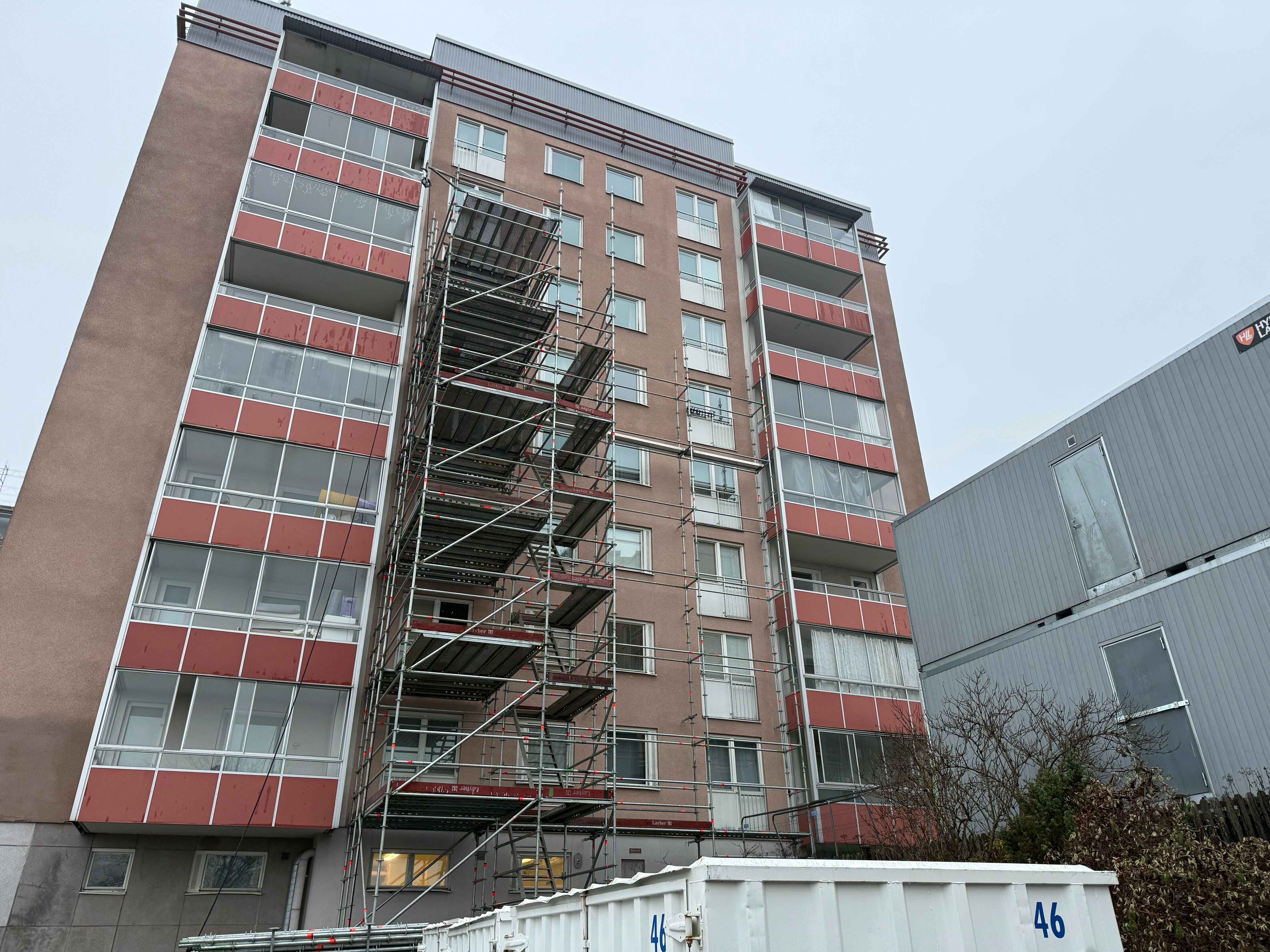 Byggnadsställning för Hedvig & Hägglund