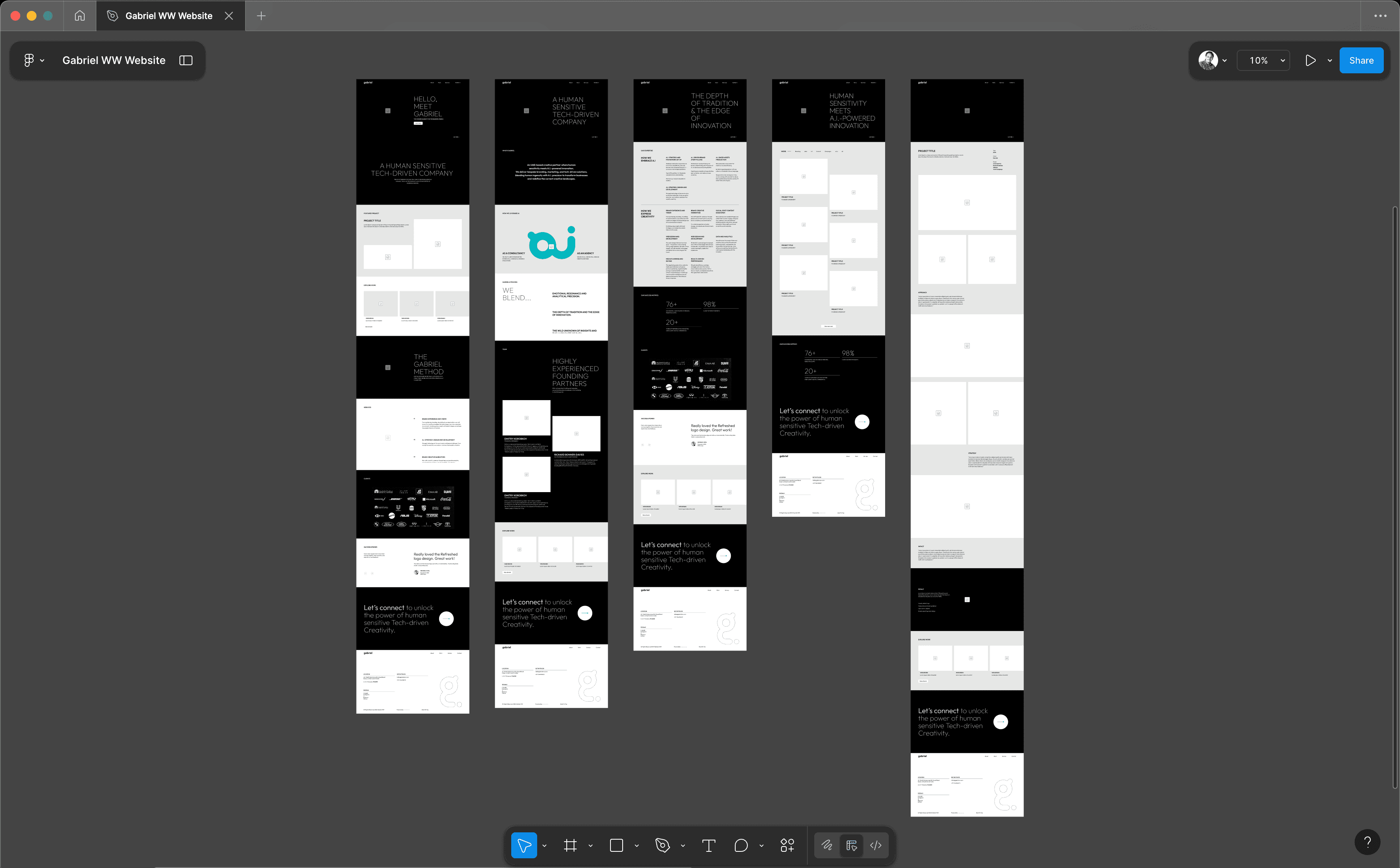 Gabriel Website Complete Wireframes Image
