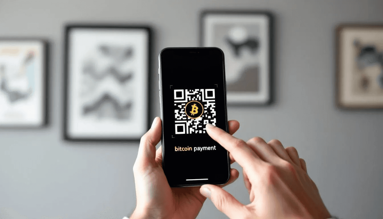 A person is scanning a QR code with their smartphone to initiate a bitcoin payment using a lightning address, showcasing the simplicity and convenience of lightning payments within the lightning network. This method allows users to receive payments instantly, similar to sending an email address.