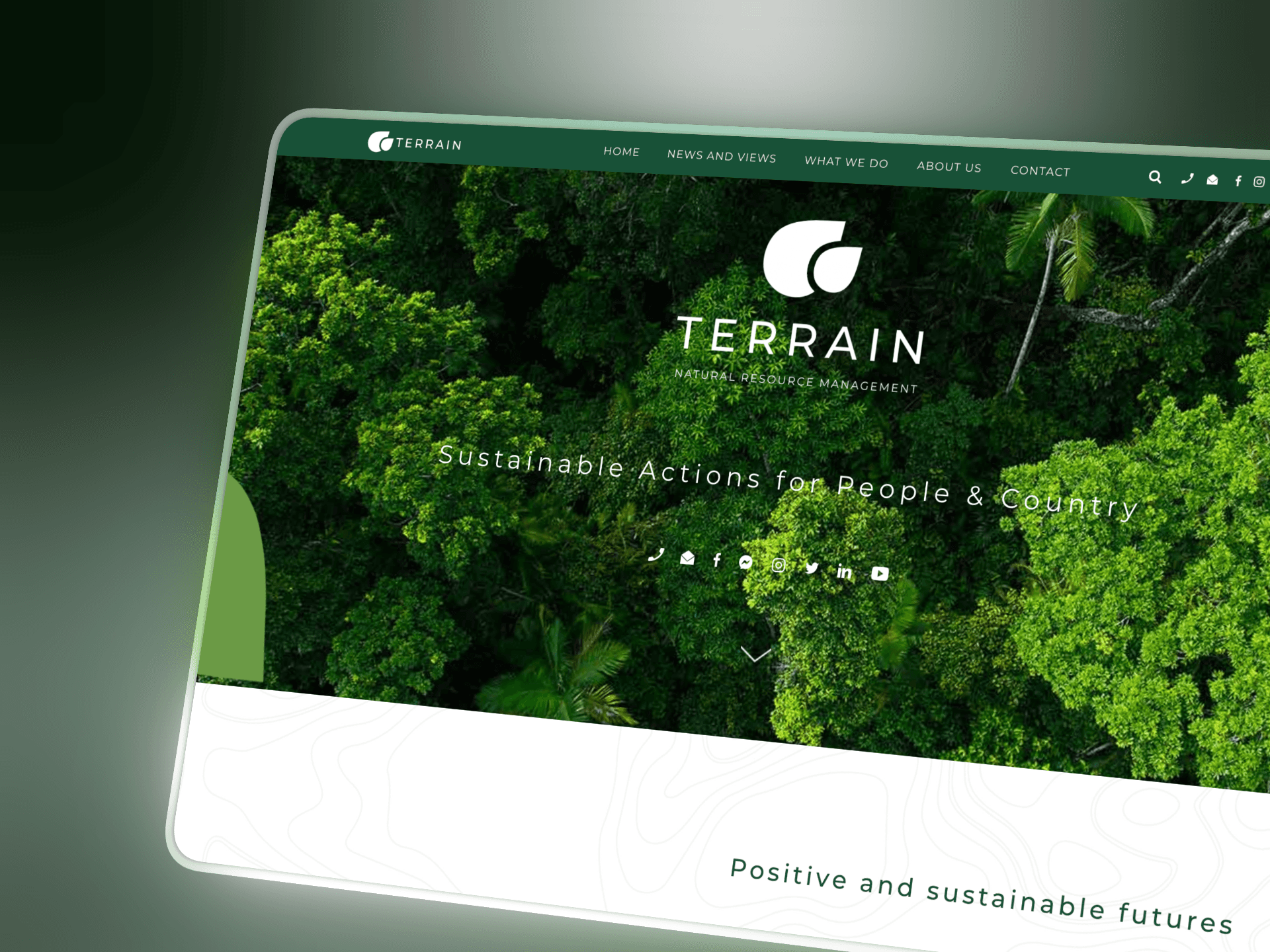 Eco website with green nature visuals and mobile-friendly design for Cairns businesses.