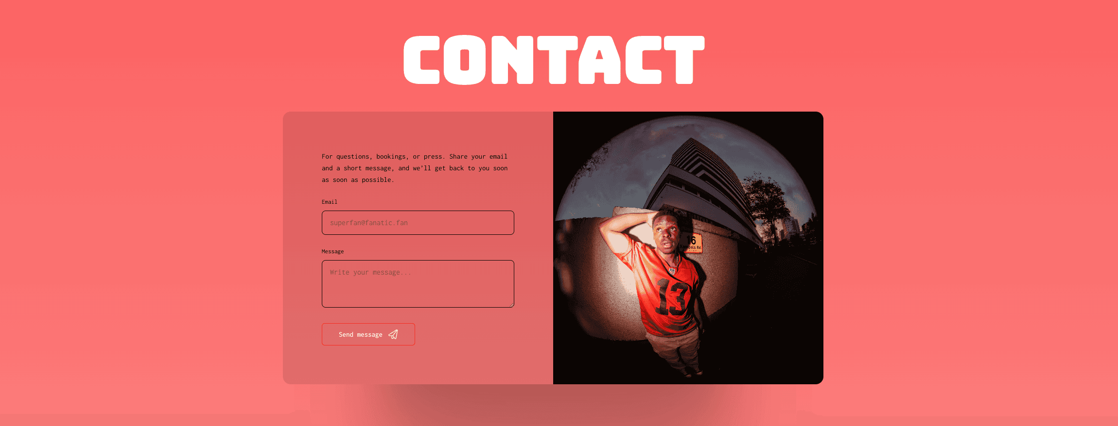 artist kyle simbwa's music website contact section