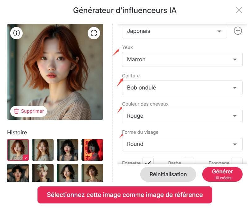 Génération de la Fille d'Anime