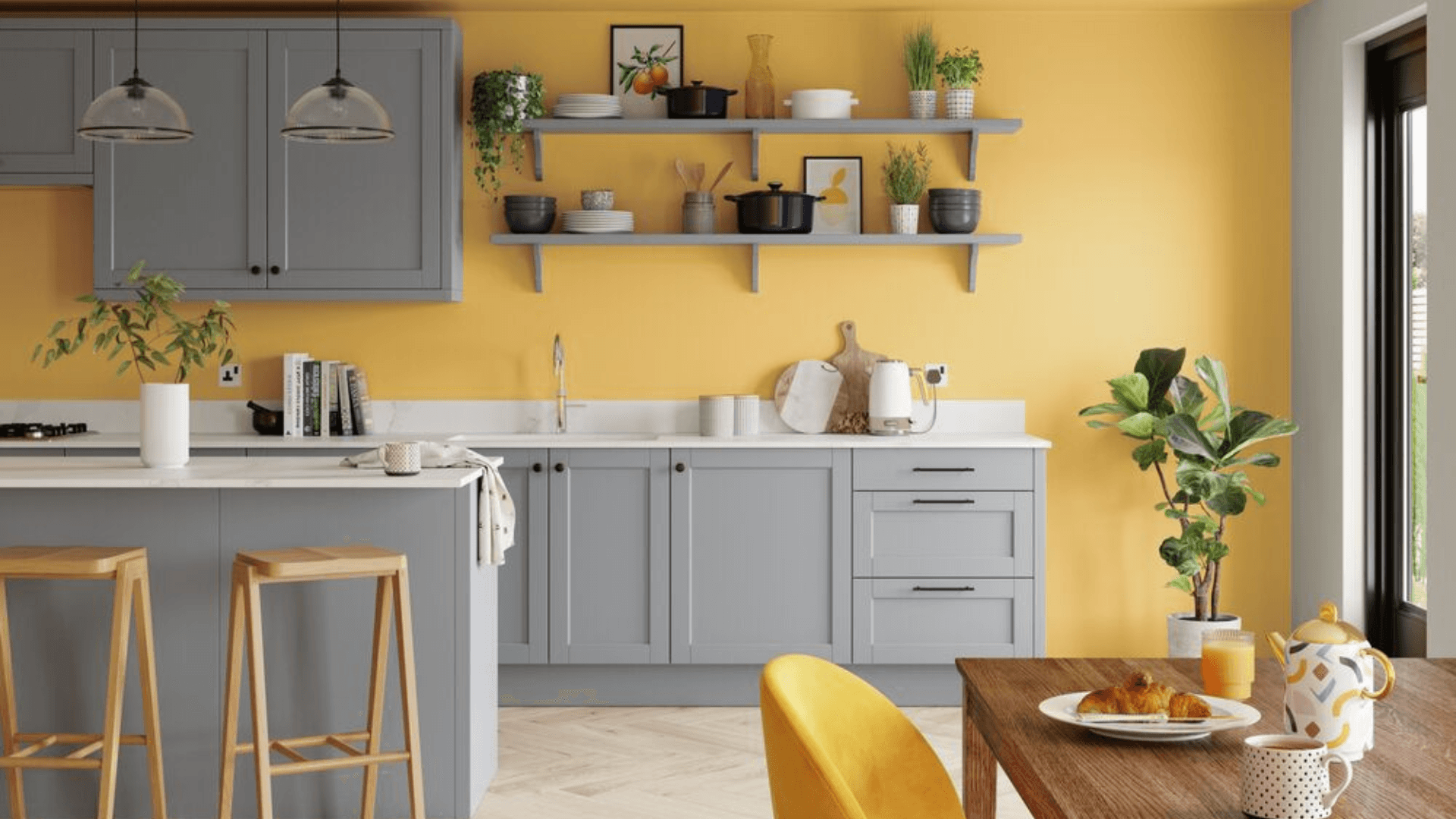 Charcoal Grey and Sunshine Yellow