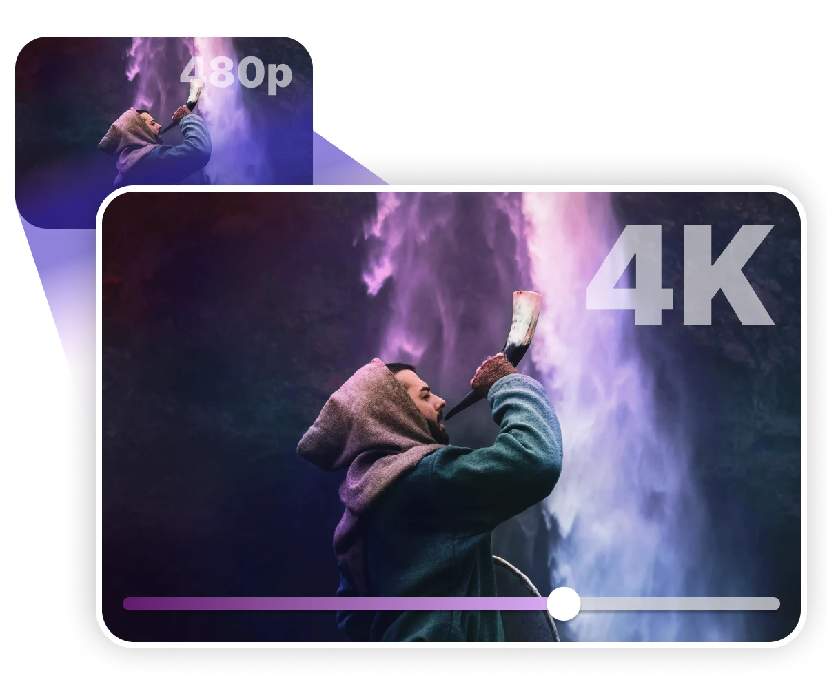 Nero AI Video Upscaler upscale Anime videos to 4k