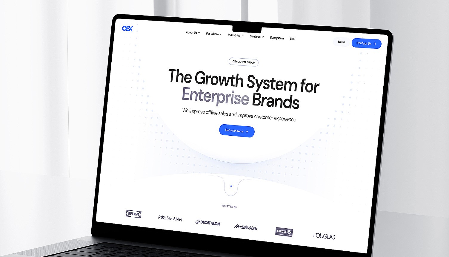 OEX / transforming a corporate website