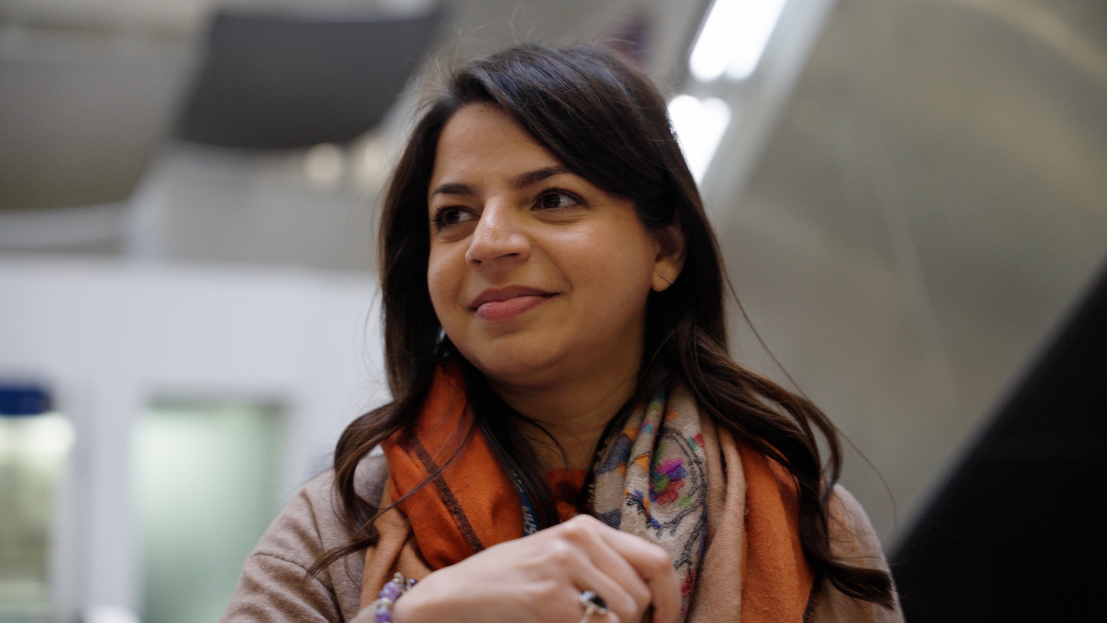 Music producer sitting in his studio