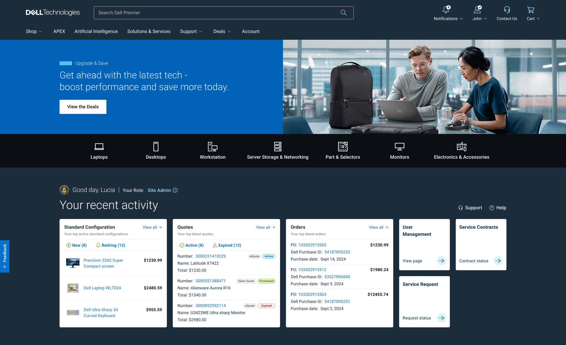 An image of Dreelio's dashboard