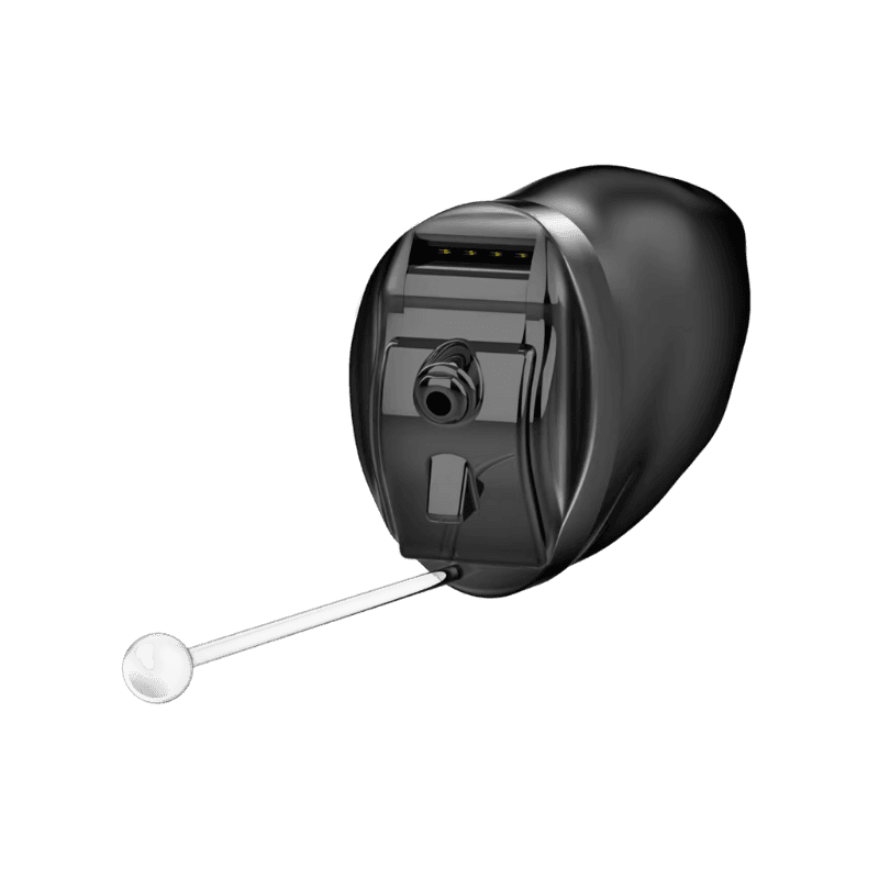 Starkey Genesis AI IIC, appareil auditif intra-auriculaire très discret à pile 10, idéal pour un port quasi invisible. Rendez-vous Audio Pour Tous.