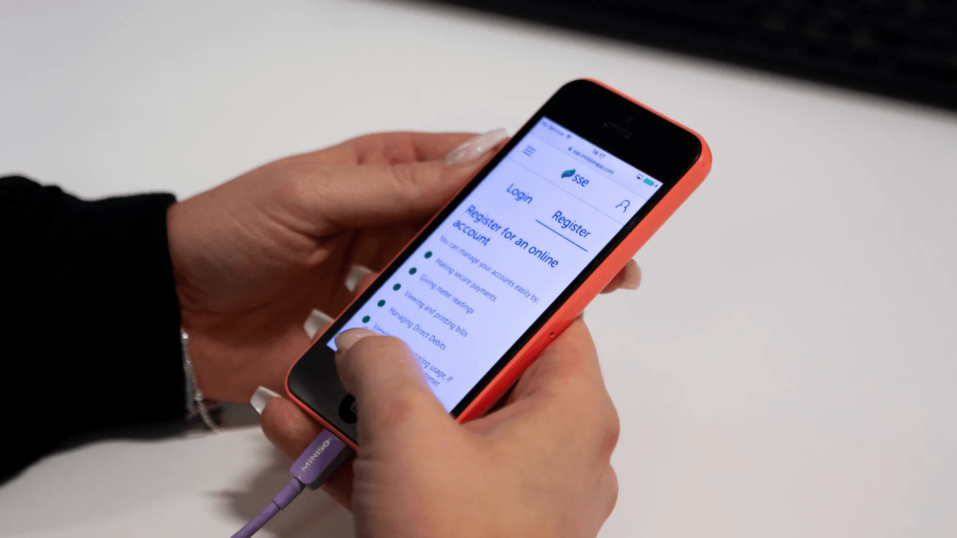 SSE website being used on mobile