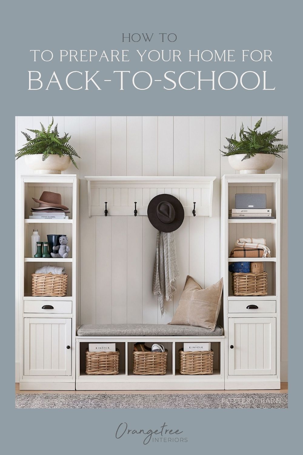 Coastal Hall Tree Mudroom Storage Bench