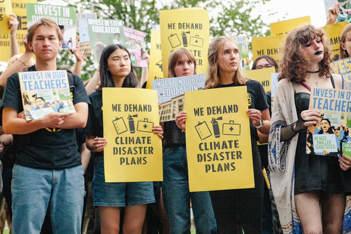 Sophia at a climate activism rally