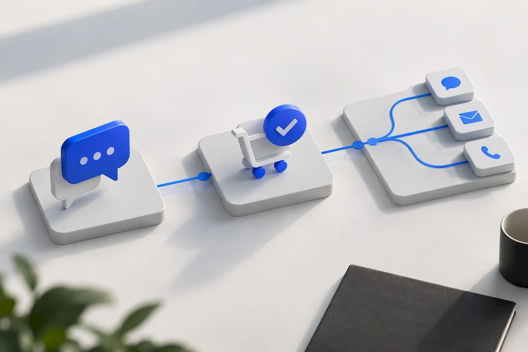 Three-stage conversational commerce rollout