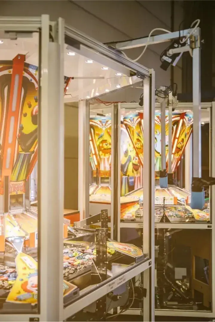 grabbing machines with a camera pointed to it