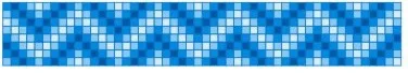 Nested Chevron mosaic pool border, 6.3" wide, Aqua Collection reference B6, Mosaiclegs Art Studio