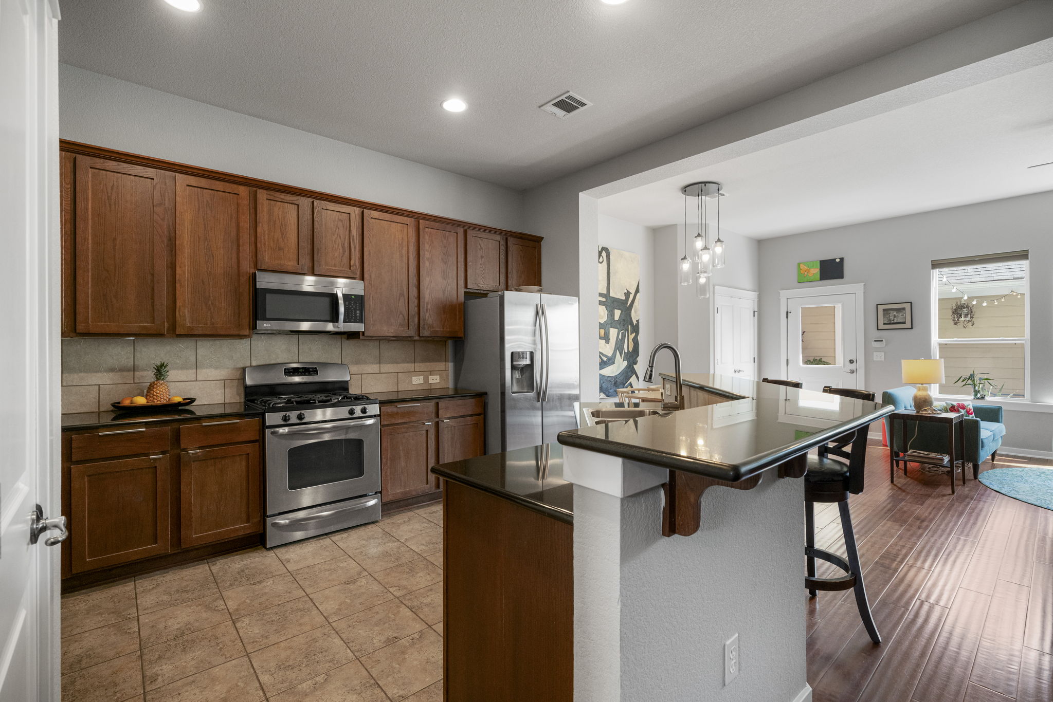 2057 Zach Scott Street Open Concept kitchen and living area