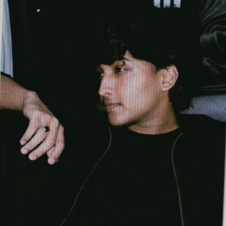 a man with warm lighting