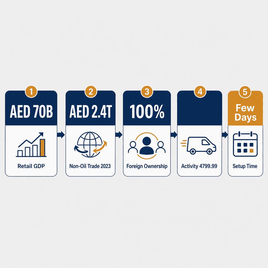 Infographic: Apply for a Mobile Vehicle Sales Trading License in Dubai
