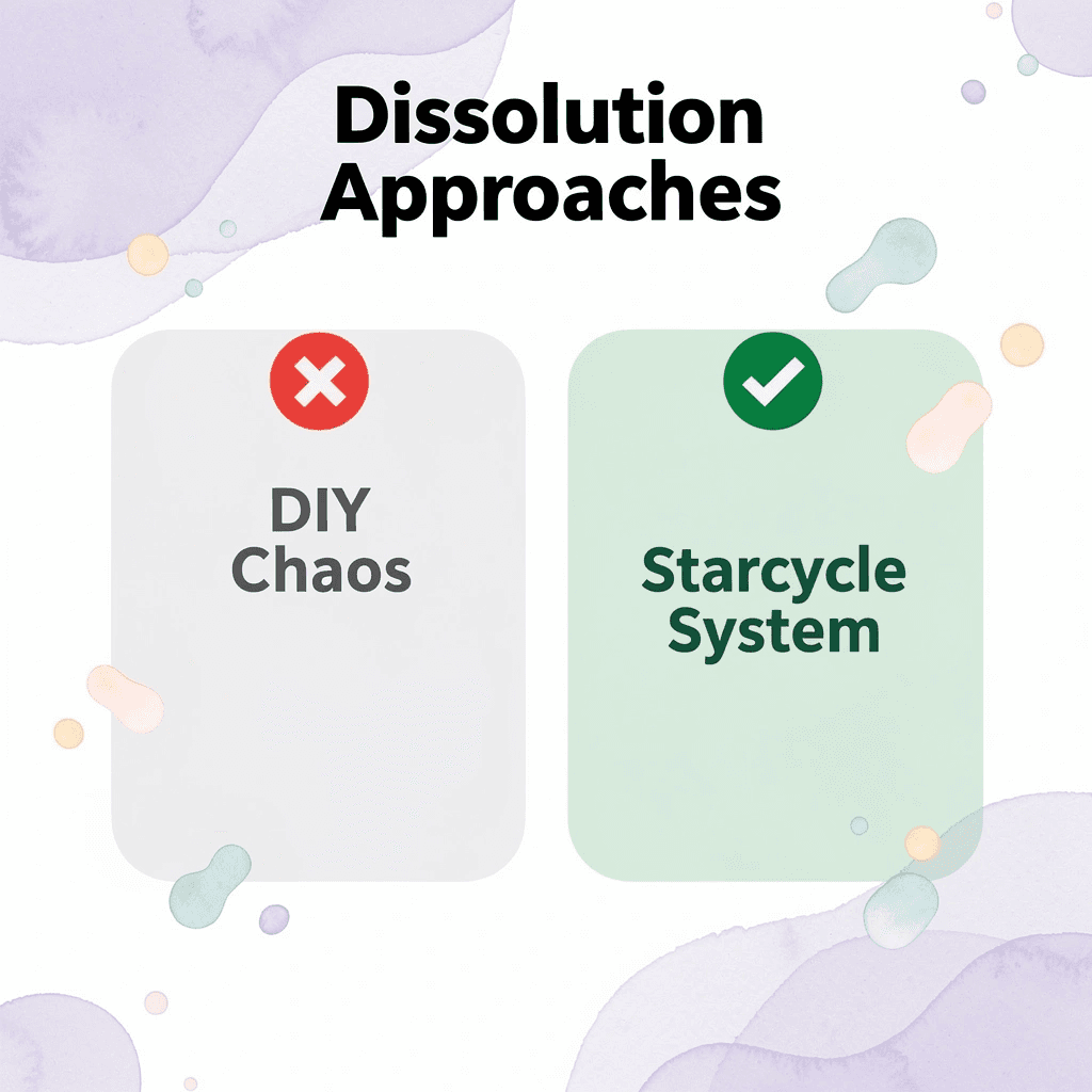 Comparison of DIY dissolution chaos versus Starcycle systematic approach