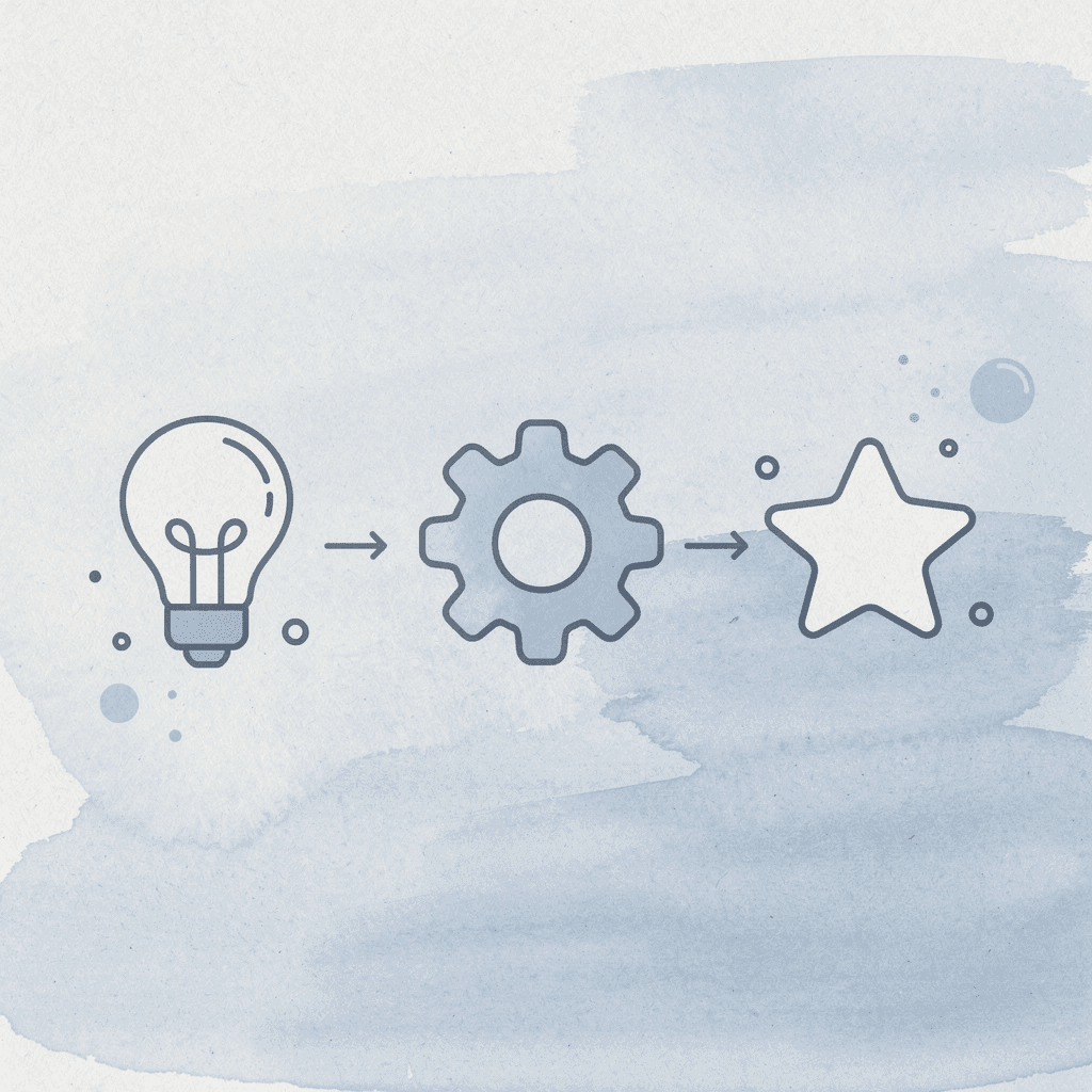 Three icons representing collaborative zones, hands-on materials, and sensory-friendly elements