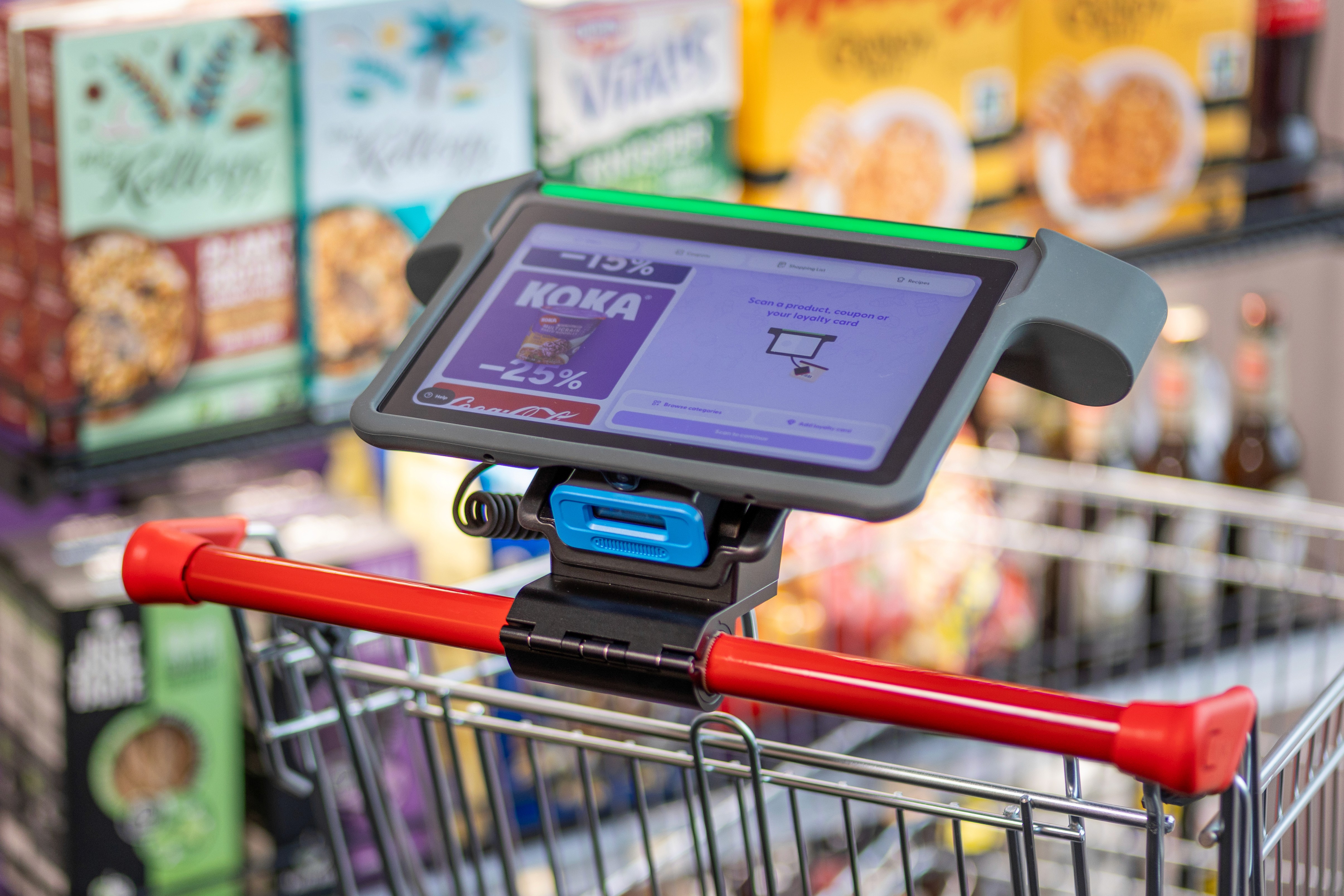 shopreme snap cart smart shopping cart software for self-checkout. Header Forbes Article Retail Media at Self-Checkout