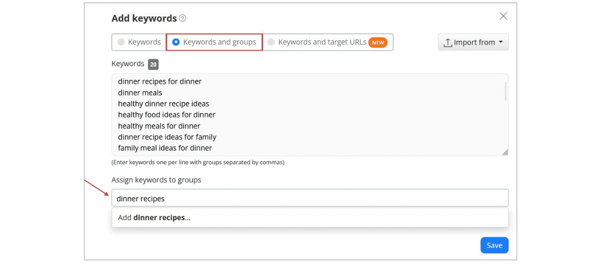 assign-keywords-to-groups-in-awr