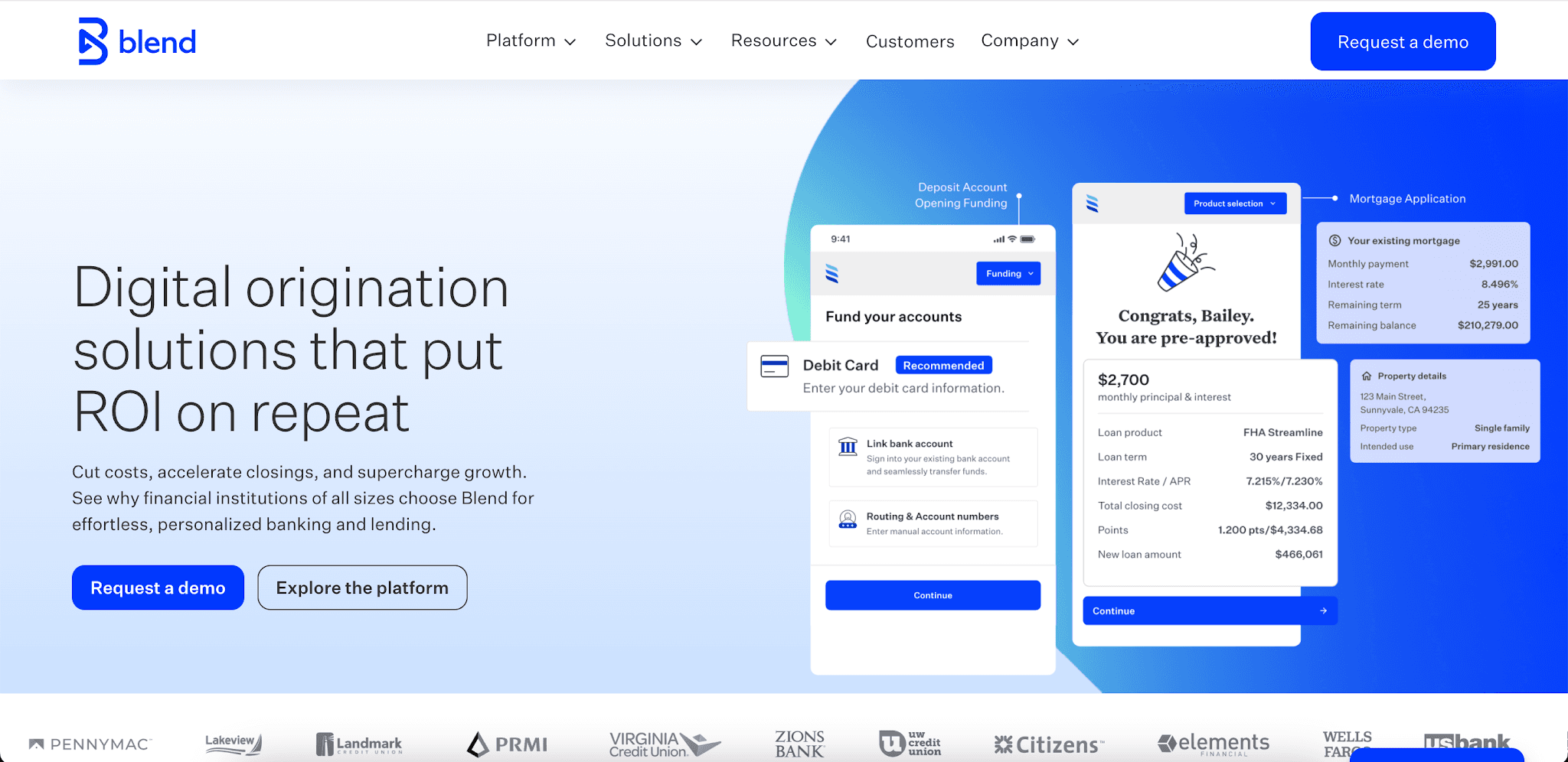 Blend web homepage