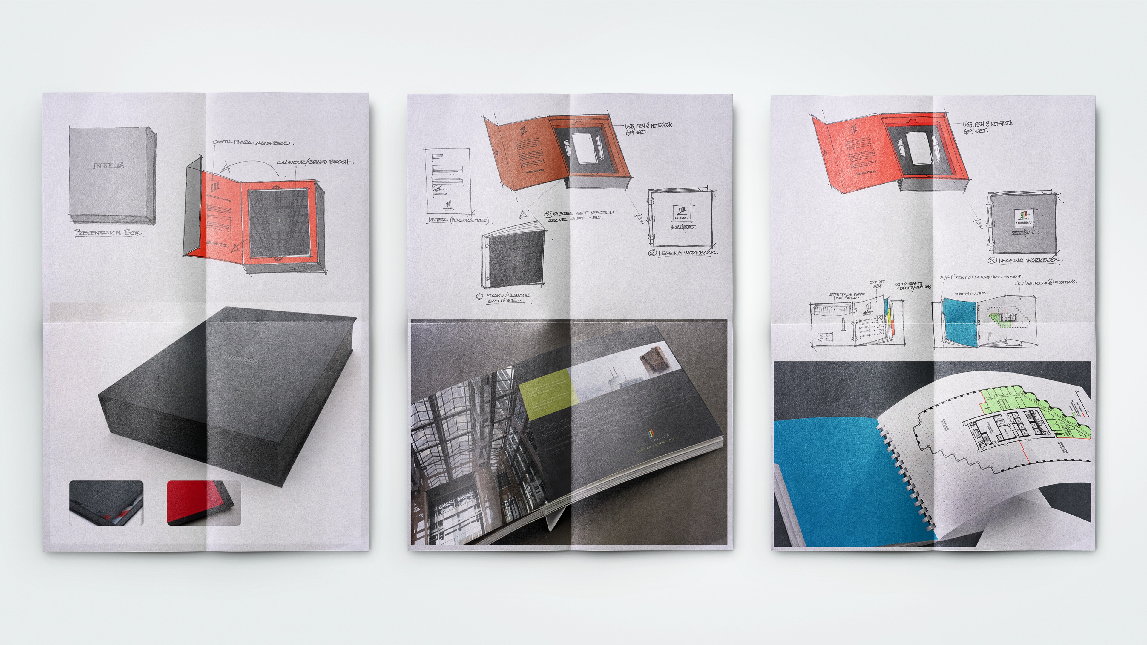 Sketches of creative ideas