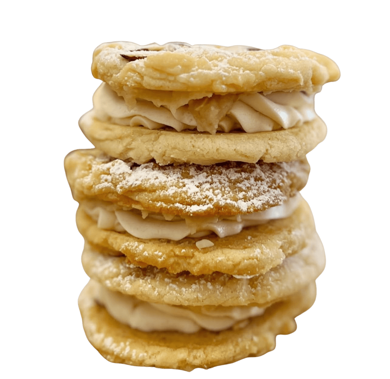 Almond Croissant Cookie Sandwiches