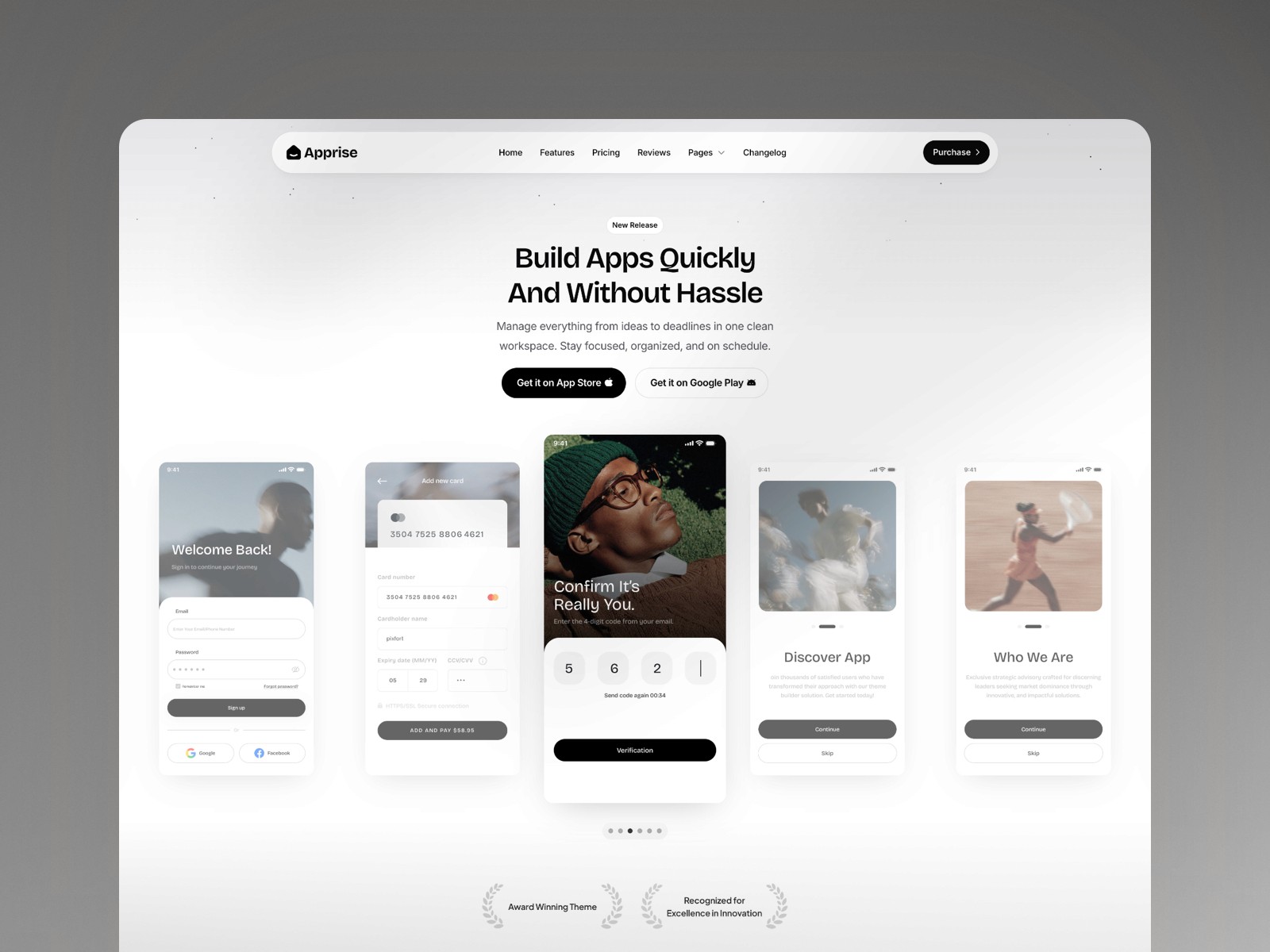 Apprise — 黑白极简专业 SaaS 产品官网设计灵感