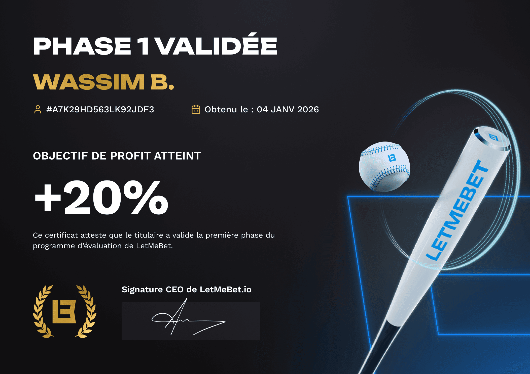 Phase 1 Wassim LetMeBet