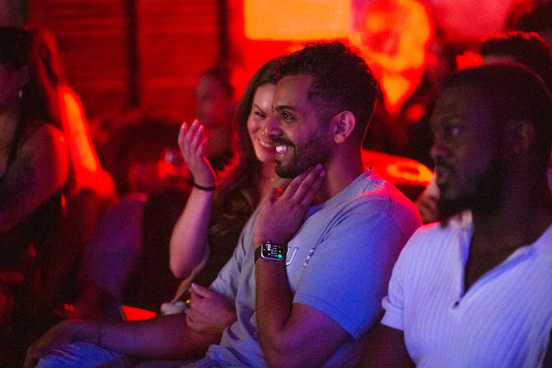 A couple enjoying a show at St Pete Stand Up
