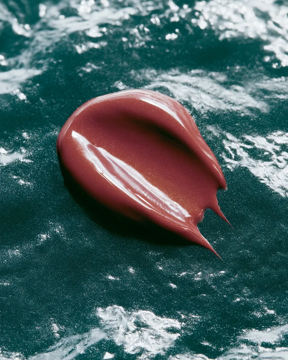 Swatch lipstick AI photography