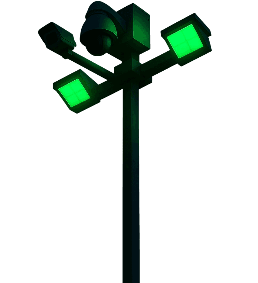 Beveiligd terrein met gebouwen door Eye for Safe