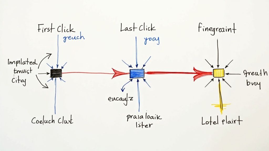 A vintage black and white photo of a busy city street with old cars, representing the past era of marketing.