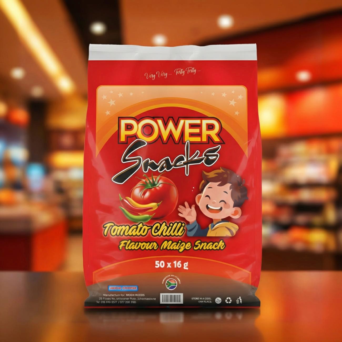 Power Snacks - Tomato Chilli 50X16g