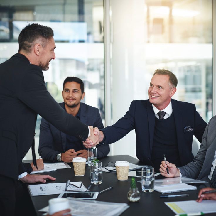 Staff image in happy mood