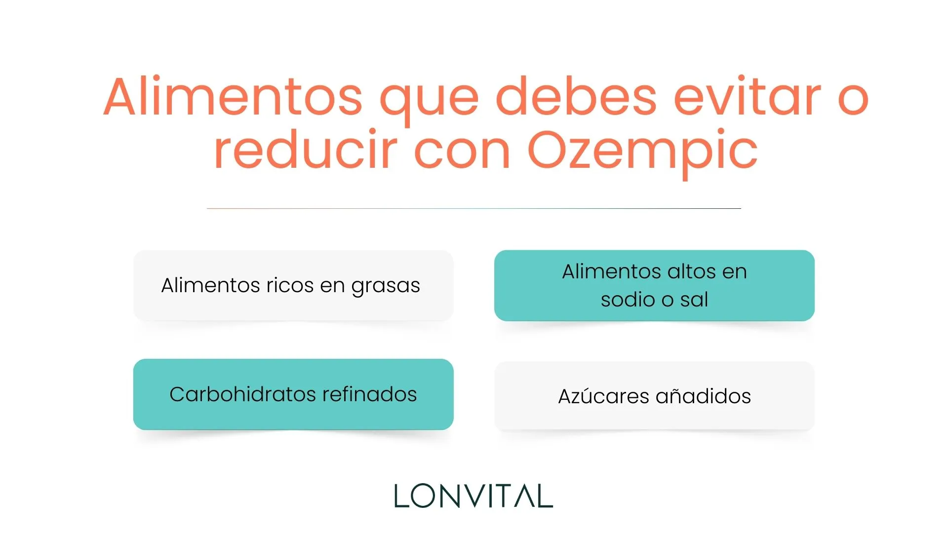 Alimentos que debes evitar o reducir con Ozempic