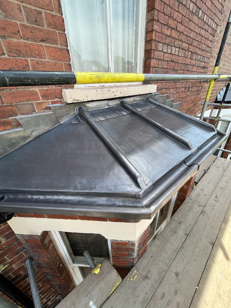 Lead-Covered Roofs on Bay Windows & Porticos