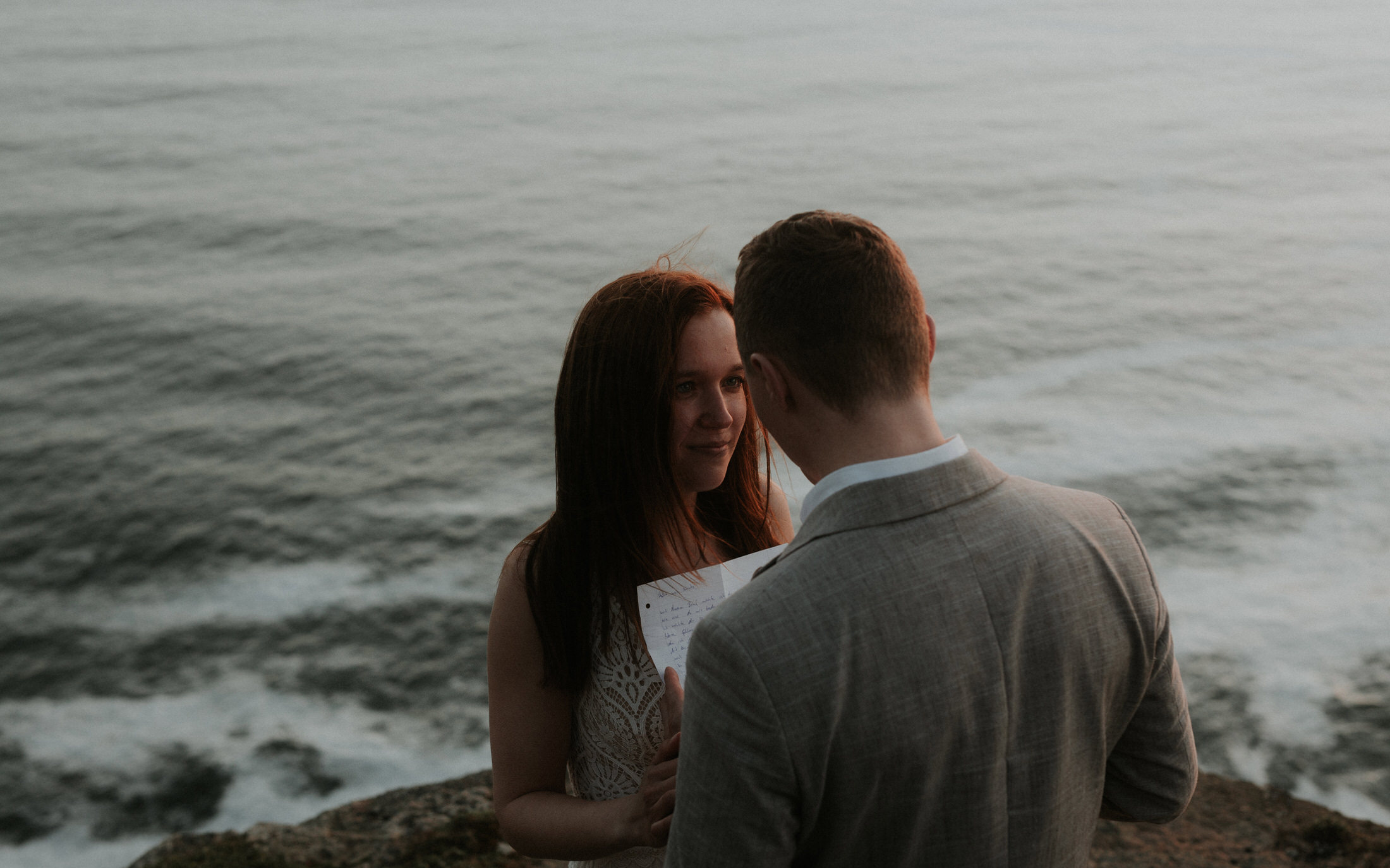 Europe Elopement Cliffs of Moher Ireland couple sunset vows