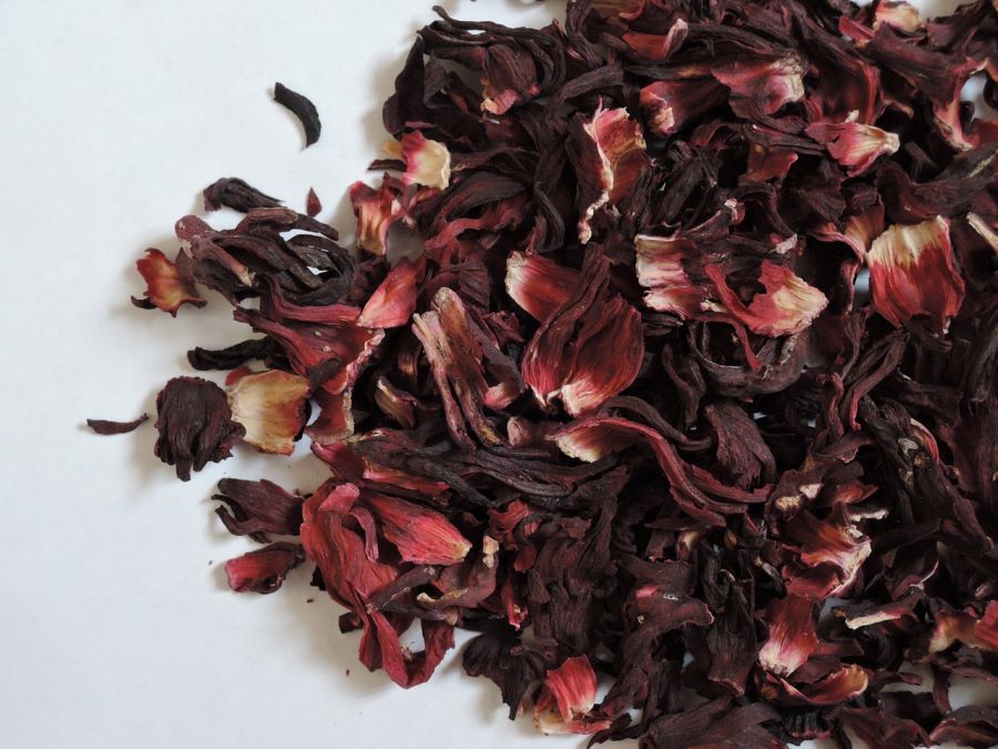 Karkadè: fiori di ibisco essiccati