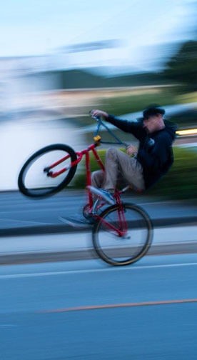 Donny Campion the king of wheelies.
