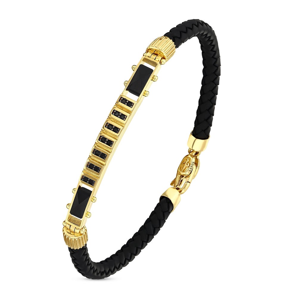 Assos Pırlanta 14 Ayar Altın Modern Tasarım Şık Erkek Bileklik