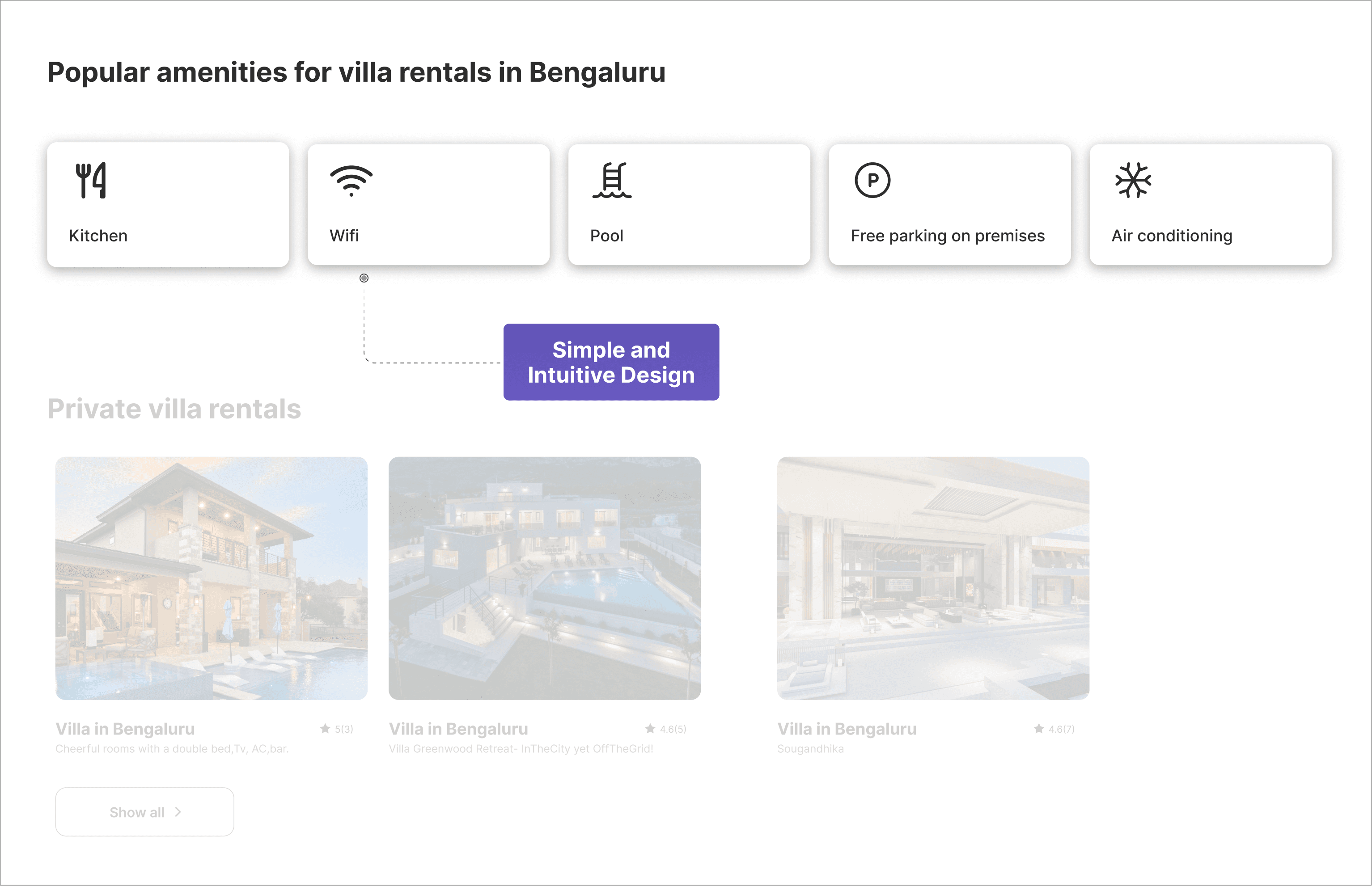 AirBnB Landing PAge's Design is Simple and Intuituve