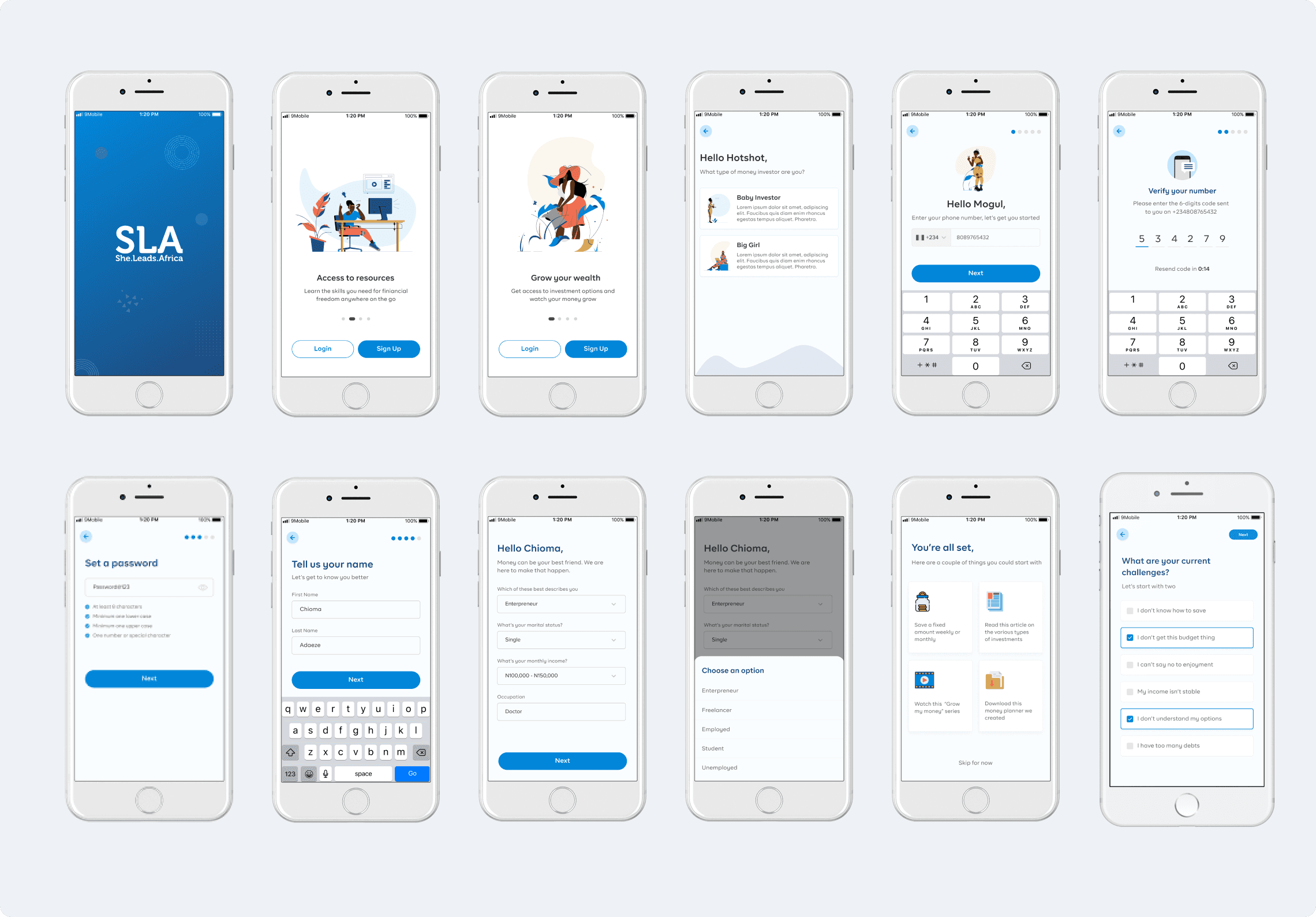 A mockup of screenshot for an app