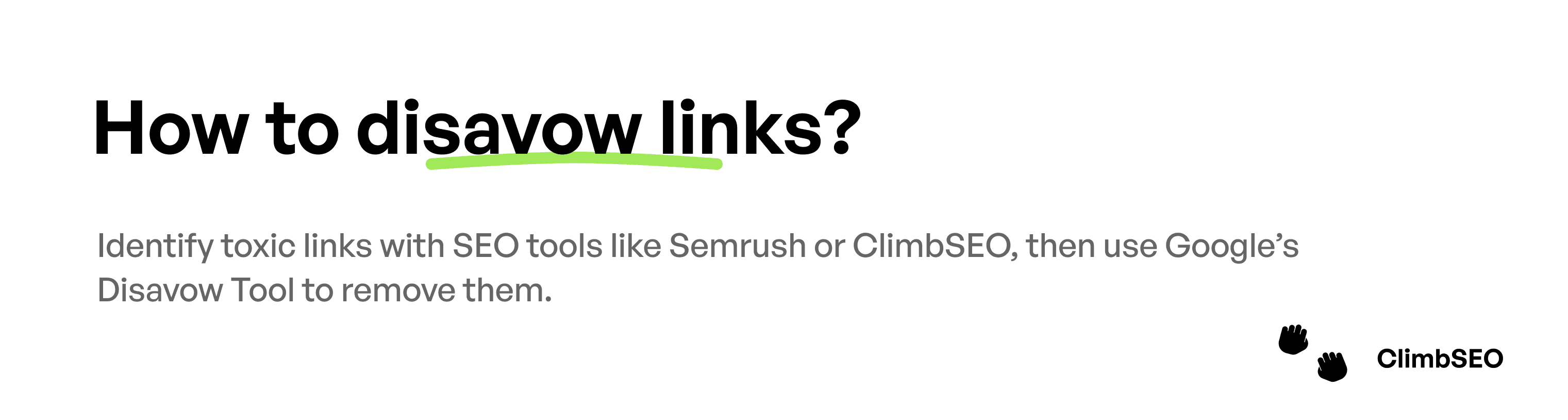 How to disavow links